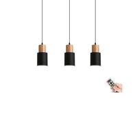 Wireless ed Pendant Light for Kitchen Island Dining Room Bedroom Hallway No Wiring Needed Black Chandelier Fixture with Remote Control for Easy Operat and Stylish Lighting So