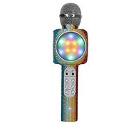 Wireless Express - Micrófono de Karaoke Bluetooth Sing-Along Bling y Altavoz estéreo Bluetooth Todo en uno (Rainbow Bling)