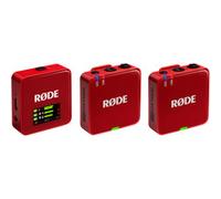 Rode Micrófono inalámbrico Wireless GO (Gen 3) – Grabación 32 bits, control automático – Rojo