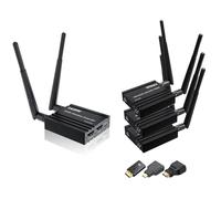 Wireless HDMI Transmitter and Receiver 4k decoding, One Transmitter and Three Receivers, Long Range Wireless Transmission 656FT/200M, Plug-Play, 2.4/5.8G for PC/Laptop/TV to Monitor/Projector/HDTV