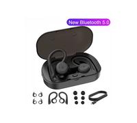 Wireless Headphones Bluetooth 5.0 Sport Headset 26H Long Playtime HD Stereo IPX7 Waterproof With Charging Case - Black