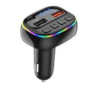 Wireless Input Car Adapter Receiver, Automotive Audio FM Stereo Adapter with LED Display, Wireless Music Transmitter for Car Sound System, Hands-Free Audio Streaming and Radio Connection 8x5x4cm