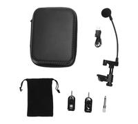 Wireless Instrument Microphone 2.4G Clip On Condenser Mic with 360° Sound Pickup and Clear Sound Quality for Stage Performance Band Concerts and Outdoor Performances