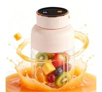 Wireless Juicer Cup,Portable Wireless Juicer Cup, USB rechargeable blender; Double cup lid leak proof design for making milkshakes, fruit and vegetable juices (White,1300ML)