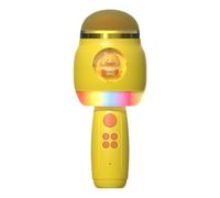 Wireless Karaoke Microphones, Led Light-Up Portable Mics with Built-In Speaker, Fun Cartoon Design, Featuring Built-In Custom Noise Reduction, Made of Abs Material, 7.6x3.15x3.15in