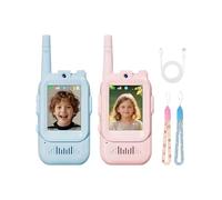 Wireless Kids Intercom - 4.84 Inches Toy Walkie Talkies | Video Screen Radio - Long-Tail ABS Portable Communication Toy with Fun Voice Effects For Outdoor Games Camping Garden Birthday and Role Play