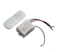 Wireless Lamp Switch 2 Way RF Remote 220V AC ABS(1 Way) | Single channel control, 30m range, easy install, no wall obstruction, fits droplight and fluorescent lamps