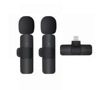 Wireless Microphone for iPhone iPad, Mini Microphone, Wireless Microphones, Wireless Lavalier Microphone, Clip-on Microphones, Microphone