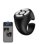Wireless Page Turner - Ring Clicker Phone Controller | Remote Selfie | Ring-style wireless page turner and remote selfie button, lightweight 80g design, perfect for reading, video recording, home,