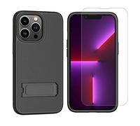 Wireless ProTech Funda compatible con Apple iPhone 13 PRO (pantalla de 6.1 pulgadas) Funda híbrida de doble capa con soporte integrado y protector de pantalla