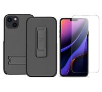 Wireless ProTech Funda compatible con Apple iPhone 13 (tamaño de pantalla de 6.1 pulgadas solamente). Funda híbrida de doble capa y funda de clip para cinturón con protector de pantalla