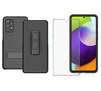 Wireless ProTech Funda compatible con Samsung Galaxy A52 5G. Funda híbrida de doble capa y funda con clip para cinturón, incluye protector de pantalla
