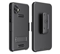 Wireless ProTech Funda compatible con Samsung Galaxy XCover6 Pro (SM-G736), carcasa y clip para cinturón combo con soporte y protector de pantalla (negro)