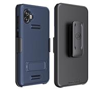 Wireless ProTech Funda compatible con Samsung Galaxy XCover6 Pro (SM-G736), funda y clip para cinturón con soporte y protector de pantalla (azul marino)