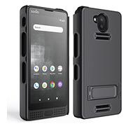 Wireless PROTECH Funda compatible con Sonim XP10 (XP9900), funda protectora con soporte y protector de pantalla (negro)