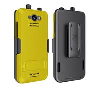 Wireless ProTech Funda compatible con Sonim XP5PLUS (XP5900) (versiones de perilla y sin perilla), funda protectora y clip para cinturón con soporte y protector de pantalla (amarillo)