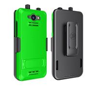 Wireless ProTech Funda compatible con Sonim XP5PLUS (XP5900) (versiones de perilla y sin perilla), funda protectora y clip para cinturón con soporte y protector de pantalla (verde lima)