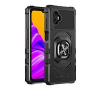 Wireless PROTECH Ring Case compatible con Samsung Galaxy XCover6 Pro, funda de grado militar a prueba de golpes para Xcover6 Pro SM-G736 (negro)