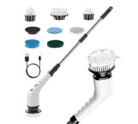 Wireless Scrubber - Waterproof Battery Tool, Household Utility Solution, With Easy Handling | Rechargeable Electric Scrubber for Kitchen Sinks, Bathtubs, Tiles, Grout Lines, Doors,