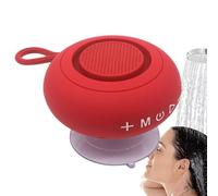 Wireless Shower Speaker, Subwoofer Stereo Sounder, 3.54x3.54x1.89 Inches Waterproof, Strong Suction, Enhanced Bass, Easy Controls, Bathroom Audio Speaker for Travel Kitchen Outdoor