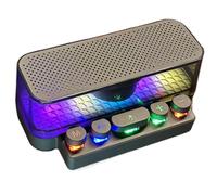 Wireless Speaker, Keyboard Desktop Speakers, Portable Bass Music Player with Lights Versatile Ideal for Home, Outdoor, Camping, Desk Decor Ornament (6,1 x 3,35 x 2,56 Pulgadas)