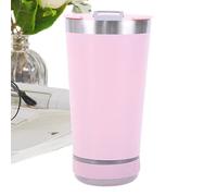 Wireless Speaker Tumbler, Travel Milk Mug, Portable Water Cup with Built-In Speaker, Leakproof Drinkware for Campers Beach Camping Tailgating Barbecue Road Trip Home Office Picnic Party