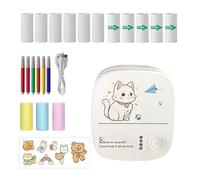Wireless Sticker Printer - Portable Inkless Printer, Label Maker with 14 Rolls Paper, Thermal Printing Machine with Connectivity, Memo Journaling Creative Tool for Photo Travel School Home