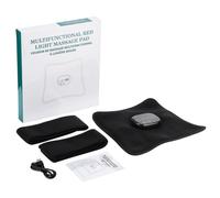 Wireless Therapeutic Belt Smart Temperature-Controlled Heating Massage Multi-Functional LED Infrared Therapy Pad Lower Back, Leg, and Knee Care Black