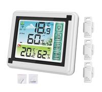 Wireless Thermometer Hygrometer - Indoor Temp Monitor, Digital Climate Gauge | Room Temperature and Humidity Display Sensor for Home, Office, Nursery Use, Outdoor Environment Tracker, Comfort Level