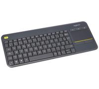 Logitech K400 Plus Teclado Inalámbrico con Touchpad para Televisores, Disposición AZERTY Francés, Negro