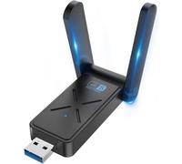 Wireless USB 3.0 WiFi Adapter for Desktop PC, AC 1300Mbps USB WiFi Dual-Band Network Adapter for PC with 2.4G/400Mbps 5G/867Mbps,Dual 5Dbi Antennas, Wireless WiFi Dongle for Windows 11/10/8.1/8/7/XP