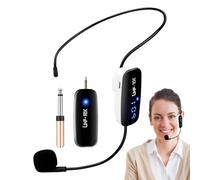 Wirelessrophone Headset 2-in-1 Handheld and Headset with 165ft Range, 8-Hour Battery Life, 1/8 Inch Plug Suitable for Karaoke Speakers PA Systems Teaching Fitness Presentations