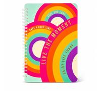 WIRO Series A5 Notebook 192 Ruled Pages, Velvet Laminated Cover, WIRO Binding, 80 GSM Paper, Black Elastic Closure Assorted Travel Inspired Live The Moment Designs, Made in India