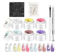 wiroouia Esmalte De Uñas Gel | Kit de Iniciación para Arte con Gel | Kit De Esculpido Sólido Natural Para Viaje Hogar Salón Familias Mujeres Principiantes