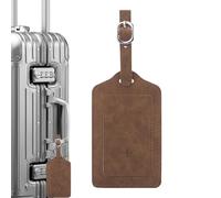 wiroouia Etiquetas de bolsa para equipaje, etiquetas de maleta de viaje, accesorios de cordón portátiles, diseño de piel sintética para avión, viajes, crucero, vuelo, hombres y mujeres