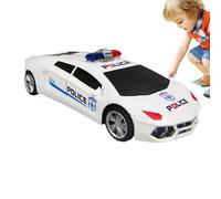 wiroouia Juguete De Coche Simulado - Rotación 360 con Proyector 3D | Coches De Policía Realistas Juguetes Interactivos | para Día del Niño Juego En Interiores Exteriores Y Fiestas