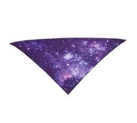 wiroouia Pañuelo triangular para perro | Pañuelo tipo bandana para perro azul espacial y morado, baberos triangulares con estampado estrellado para perro, baberos lavables para mascotas, perros,
