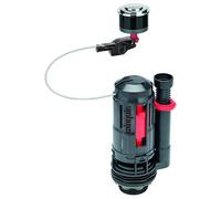 Wirquin 10724824 - Mecanismo de doble descarga (3/6 L, con cable FLEXIFLOW, botón Easy Clip ajustable)