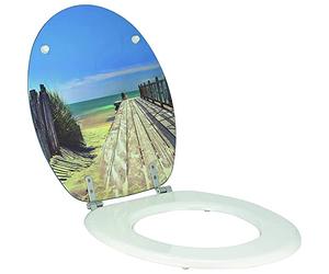 Wirquin 20719122 Asiento de inodoro Woody Holiday Beach