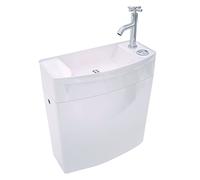 Wirquin 50720090 Combine Reservoir iseo lavabo, blanco, H.412 x L.380 mm x D.180 mm