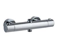 Wirquin 60721399 Comfort grifo termostático redondo salida alta 1/2 " | Latón, salida alta 1/2", seguridad 38 °C, inversor, columna de ducha compatible
