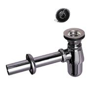 Wirquin SL213 - Kit de desagüe (tapón, cadena, sifón, tubo de salida y rosetón)