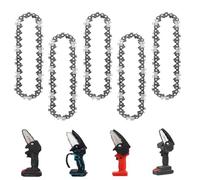 WIRSHO 5 cadenas de motosierra de 4 pulgadas con 28 eslabones de accionamiento, 1/4" LP | 1,1 mm (043") | 28 TG, cadenas de sierra para motosierra de mano de 4 pulgadas, mini motosierra para cortar