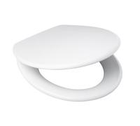 Wisa Asiento de inodoro universal Centaur con bisagras de altura regulable, revestimiento Thermodur, no destiñe, apto para inodoros de pared, de pie o de pared