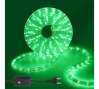 Wisada 11M LED Tubo de Luz, 8 Modalidades，220V Exterior e Interior Tira de Luz con Manguera, Verde, para Decoración e Iluminación Halloween, Boda, Fiesta, Navidad