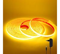 Wisada 12V COB LED Tira de Neón [10m,Amarillo]，288 LEDs/m Tira LED FCOB Cortable CRI85+，IP68 Impermeable Flexible，Hogar/tienda de iluminación decorativa