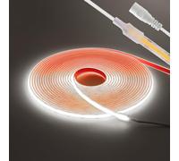 Wisada 12V COB Tira LED [2m,Blanco cálido 3000-3500K]，IP65 Estanco Flexible，Tira de luz LED FCOB recortable CRI90+，Decoración de tiendas y hogares (fuente de alimentación no incluida)