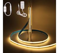 Wisada 1m blanco cálido 3000K regulable flexible COB LED tira de luz, DC 12V, 320 LED/m, cortable, CRI85+, diseño DIY, dormitorio, salón, sala de juegos, cocina, fiestas y decoración de tiendas