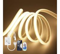 Wisada 220v COB 288 Led/m, doble cara pegamento impermeable IP65 tira de luz de neón tira de luz LED con Wifi Música 23 teclas IR 750w Dimmer para la decoración de interiores al aire libre