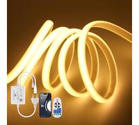 Wisada 220v COB 288 Led/m, doble cara pegamento impermeable IP65 tira de luz de neón tira de luz LED con Wifi Música 23 teclas IR 750w Dimmer para la decoración de interiores al aire libre